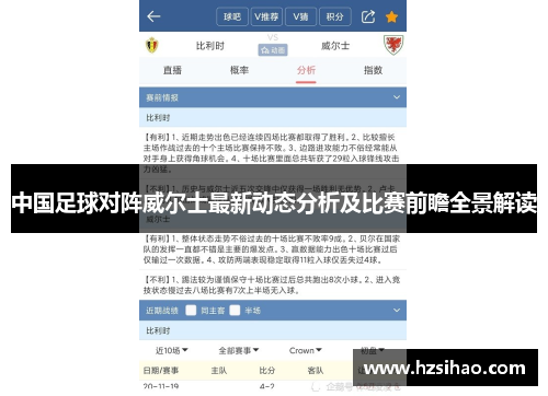 中国足球对阵威尔士最新动态分析及比赛前瞻全景解读
